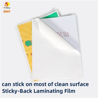 Klæbende lamineringsfilm bagpå